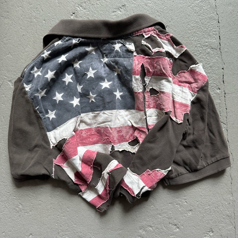 Denim & Supply 2016 polo distressed tee